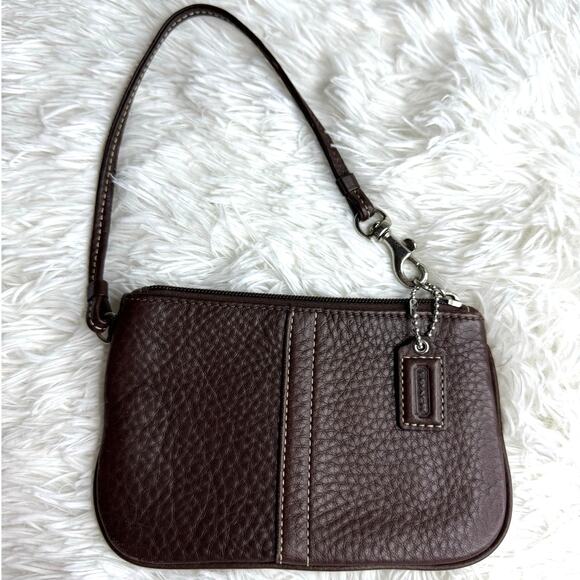 y2k COACH Brown Wristlet - Picture 1 of 11